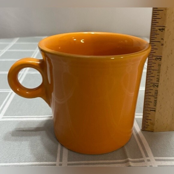 Fiestaware HLC USA Replacement Tangerine Orange Ring Handle Coffee Mug Tea Cup - Picture 6 of 8